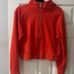 Lululemon Red /orange Zip-Up Hoodie
